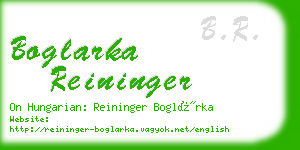 boglarka reininger business card